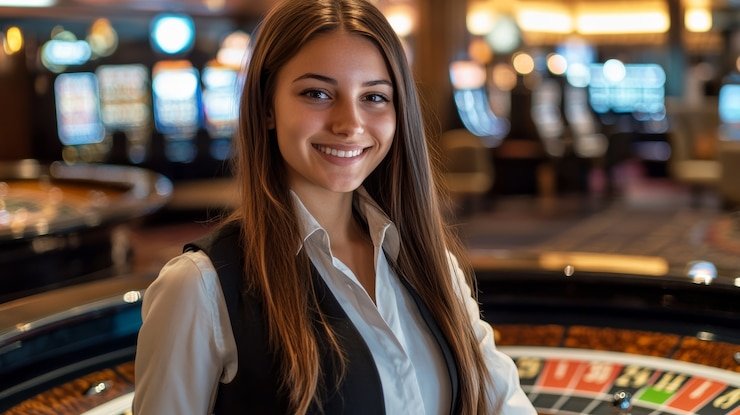 Tampilan antarmuka Live Casino miliarslot77 dengan meja Baccarat dan dealer profesional siaran langsung